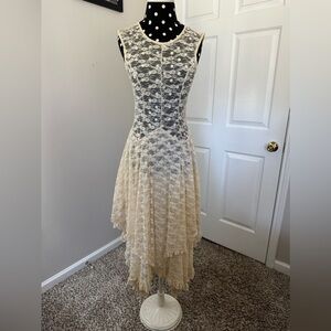 Free People Intimately Lace Cream Dress